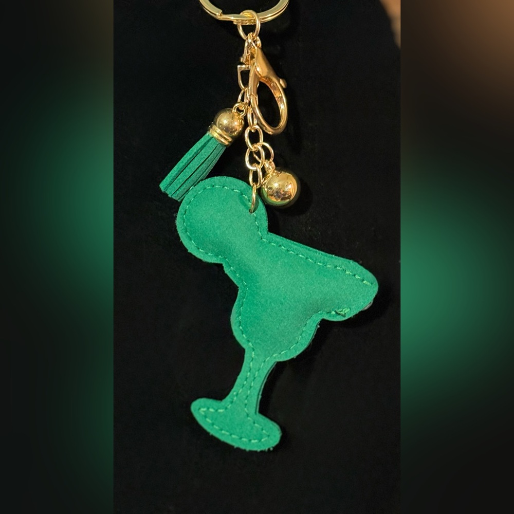 Colorful Cocktail Rhinestone Bag Charm Keyring - Picture 5 of 6